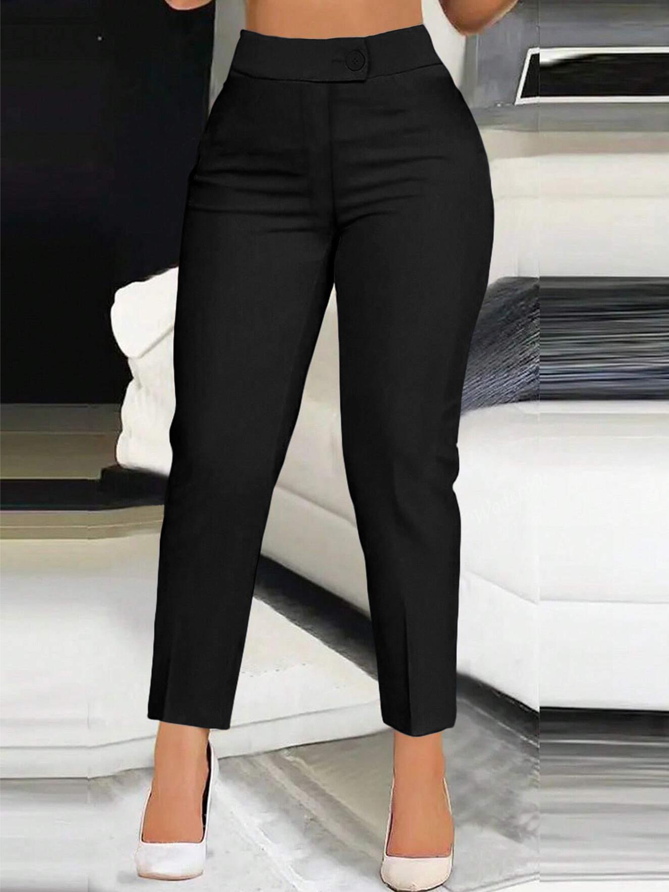 Women's asymmetrical belt solid color casual pants, made of Woven, comfortable and skin-friendly fabric, suitable for office and travel fashion Bottom, Casual Fashion Bottoms Women's asymmetrical belt solid color casual pants, made of Woven, comfortable and skin-friendly fabric, suitable for office and travel fashion Bottom, Casual Fashion Bottoms