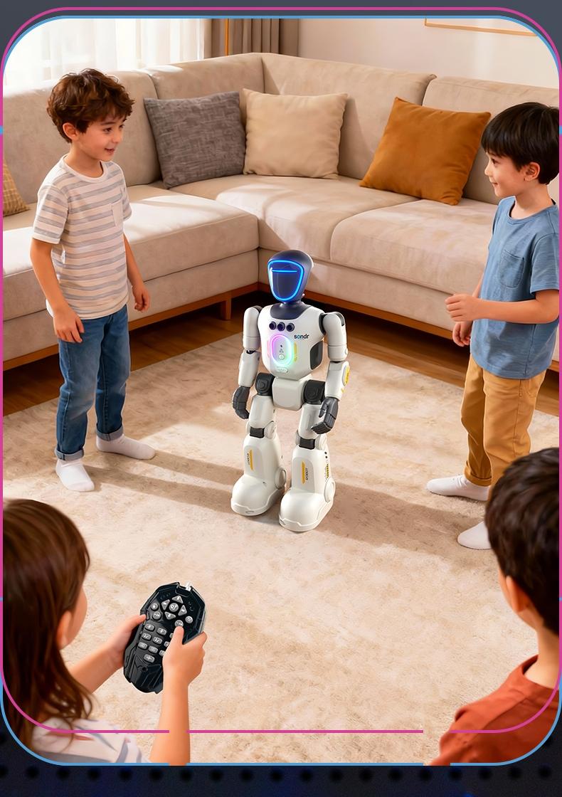 Bionic Joint Smart Robot, Realistic Robot, Intelligent Programming Language Recording Gesture Control, Multifunction Walks Slides Sings Dances Emotion Toy Ai Gift