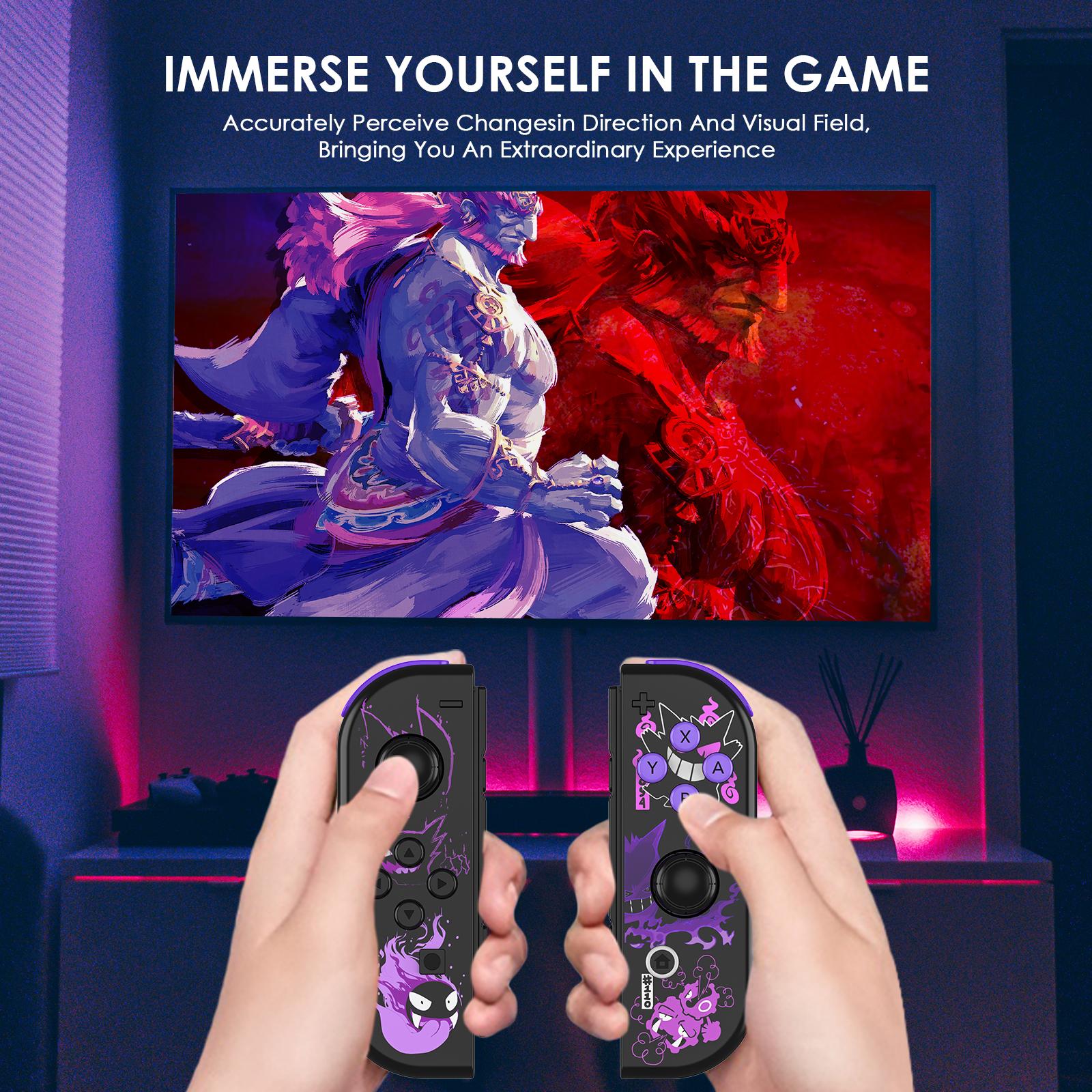 JORREP Wireless Game Controller for Nintendo Switch, Dual Vibration & 6-Axis Sensor, One-key Wake-Up & Screenshot Function, ABS Joypad, Compatible with Switch/Lite/OLED