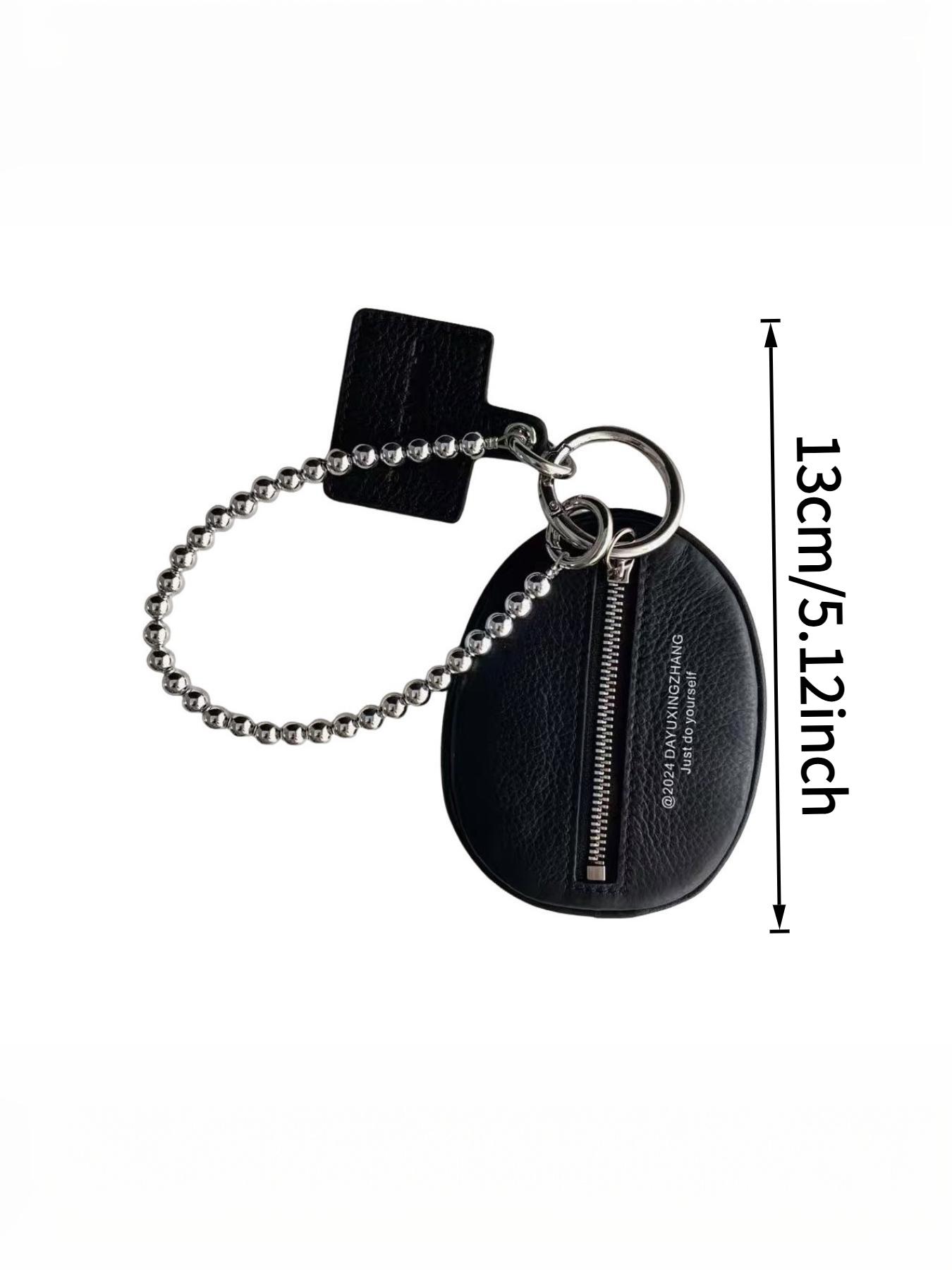 Fashion accessory bag pendant bag black lychee pattern key pouch internet-famous mini clutch