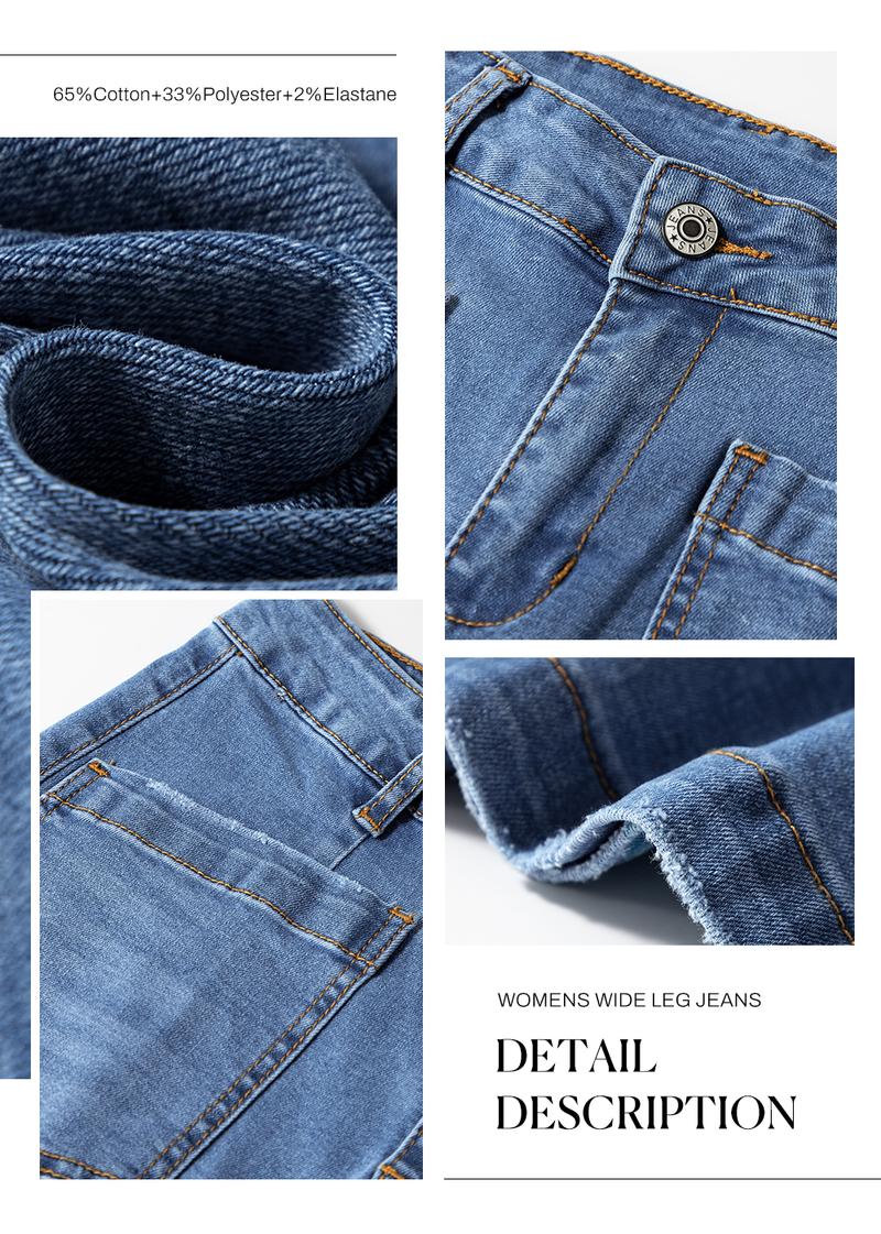 Sidefeel Women's Wide Leg Jeans High Waisted Stretchy Jeans Straight Leg Loose Fit Zimbaplatinum Ankle Denim Pants TikTokShopBlackFriday Formal Summer Sidefeel Women's Wide Leg Jeans High Waisted Stretchy Jeans Straight Leg Loose Fit Zimbaplatinum Ankle Denim Pants TikTokShopBlackFriday Formal Summer