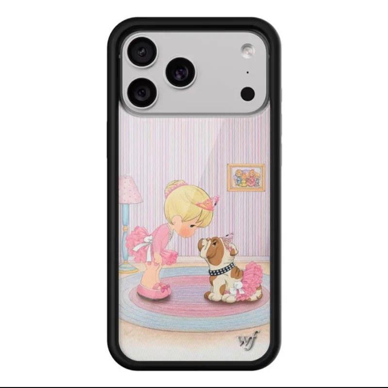 Wildflower Bulldog for iPhone Series 11-17, , , Plus, Air - Cute Pattern Mobile Accessories, WF Precious Moments Protect shockproofmobile cellphone cutest design luxury crystal texture fully fashionable protective everyday use model back shockp edge se mi