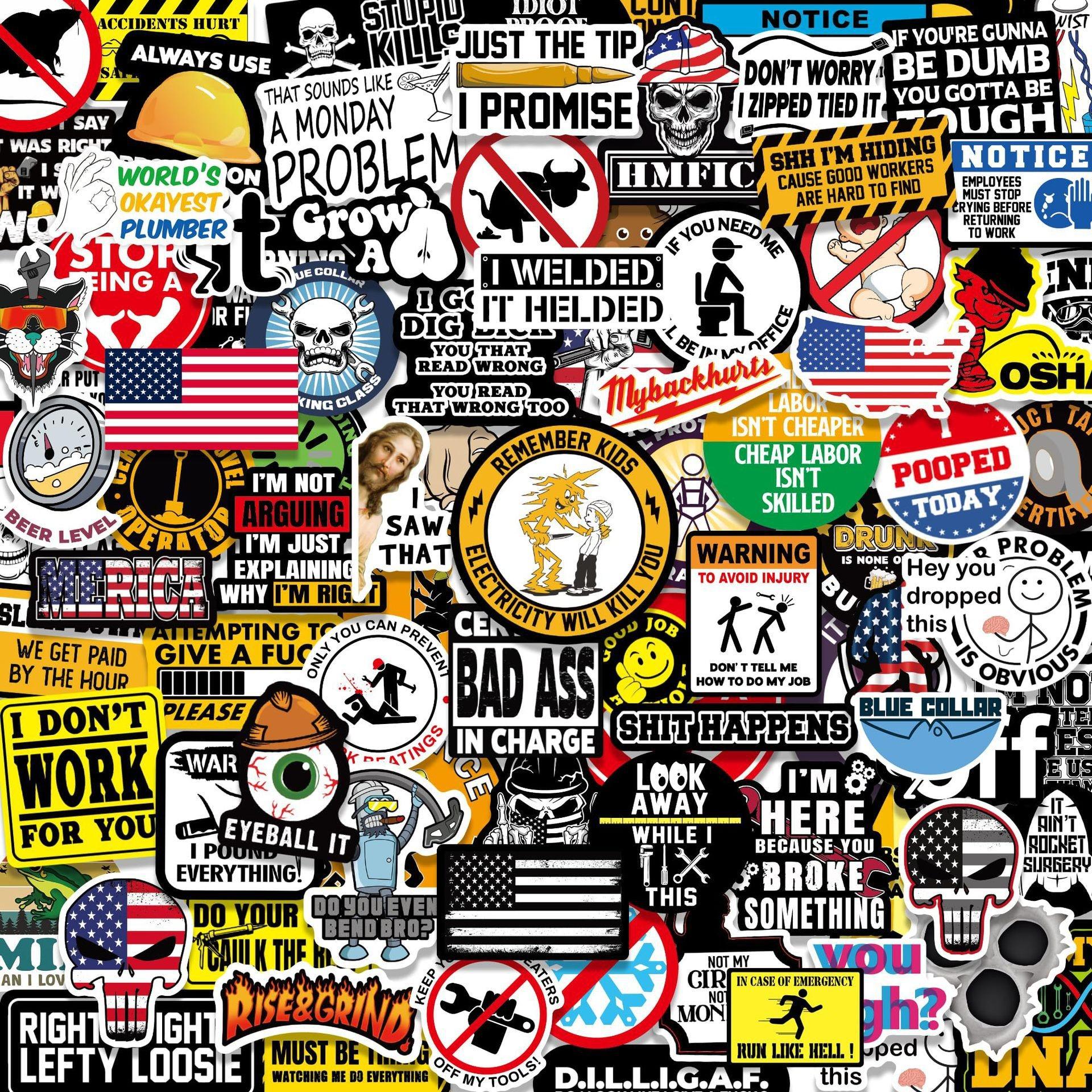 150 Fun Graffiti Stickers Waterproof Decorative Decals for Journal Guitar Phone Case Toys, Creative DIY Decoration Supplies