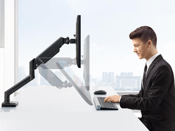 Hot Deal  Gas Spring Single Monitor Desk Mount for 13"-32" Screens