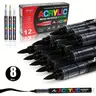 Acrylic Paint Pen Set, Silver Straight Liquid Markers, Art Supplies for Drawing, Coloring and Crafts for Office or School Use, Acrylic Paint Pens, Drawing Tools, Arts and Crafts Supplies