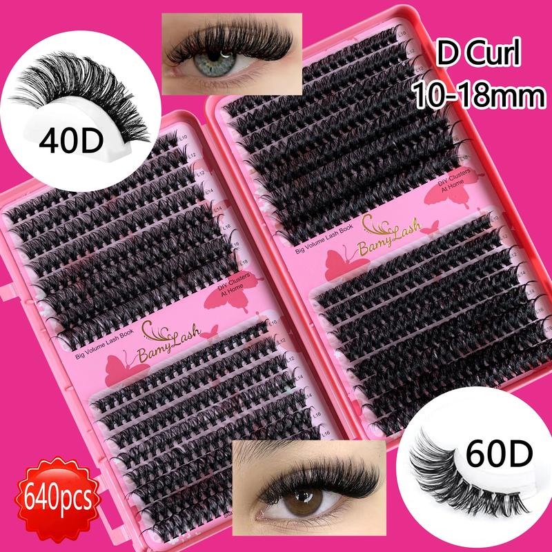Lash Clusters Kit, 1856-Piece 10–18 mm D Curl 40D/60D/80D/100D Natural Volume Individual Eyelashes Book Set with Bond & Seal, Remover and Tweezers, Perfect for DIY at Home for Women and Beginners Lash Clusters Kit, 1856-Piece 10–18 mm D Curl 40D/60D/80D/100D Natural Volume Individual Eyelashes Book Set with Bond & Seal, Remover and Tweezers, Perfect for DIY at Home for Women and Beginners