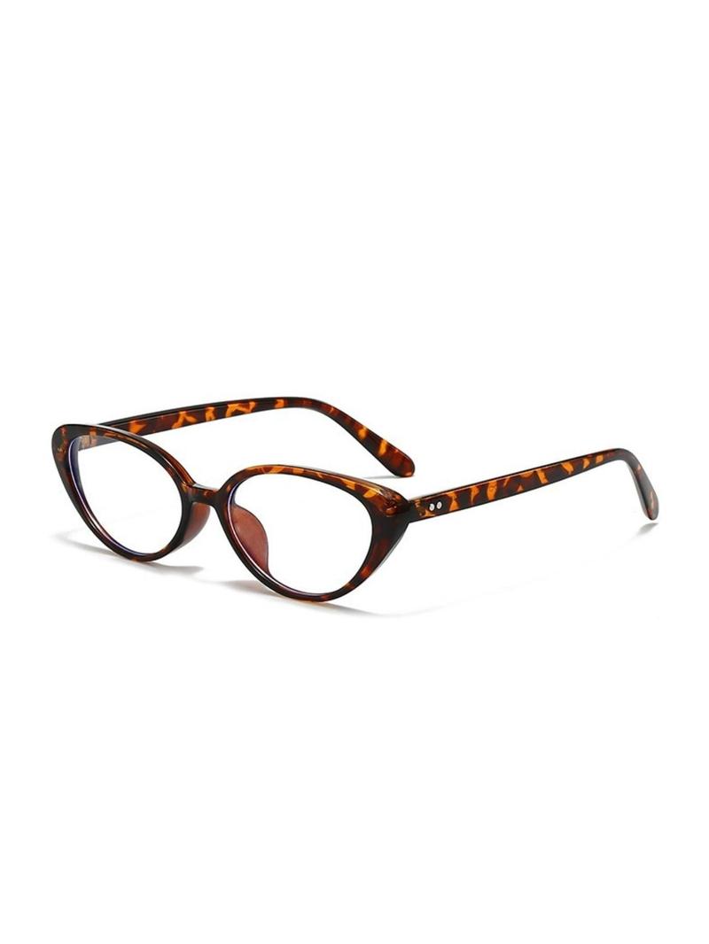 Women's Cat Eye Full Rim Rivet Metal Hinge Fashion Casual Anti-Blue Light Glasses, Stylish Eyewear for All Seasons, Fashion Eyeglasses