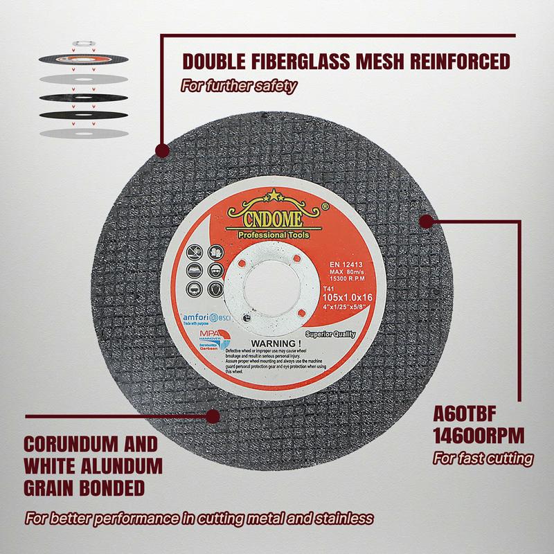 Cut off Wheel Metal Stainless Steel Cutting Disc 25/50/100Pcs  0.045" / 0.040" / 0.0625"Thickness