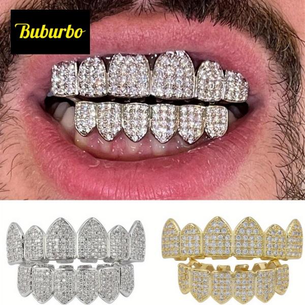 【2026 TREND ALERT】Artisan-crafted Hip Hop Cubic Zirconia Teeth Grills | Punk Artistic Accessory Set | For Rappers & Cosplayers