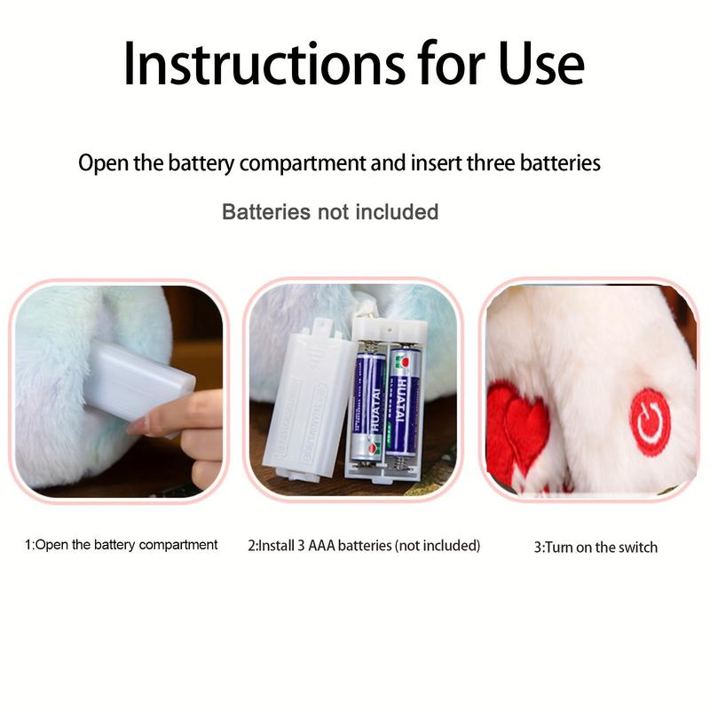 Glow-in-the-Dark Light-Up LED Teddy Bear Plush Toy with Heart and Rose Lights, Soft and Cuddly Plush Animal with Expressive Eyes, Warm White and Colorful Lights, Valentine's Day, Birthday and Anniversary Gift for Kids and Adults