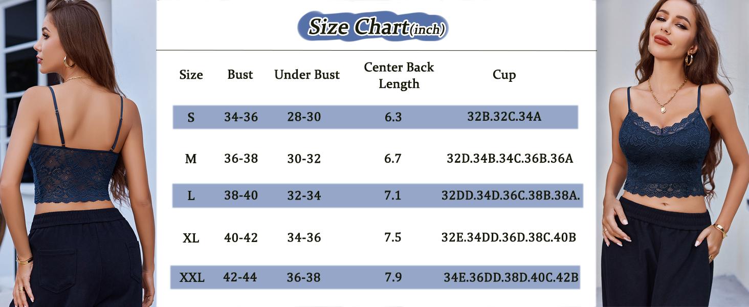 Lace Bralette for Women Spaghetti Strap Tank Top V Neck Slim Basic Camisoles 2026