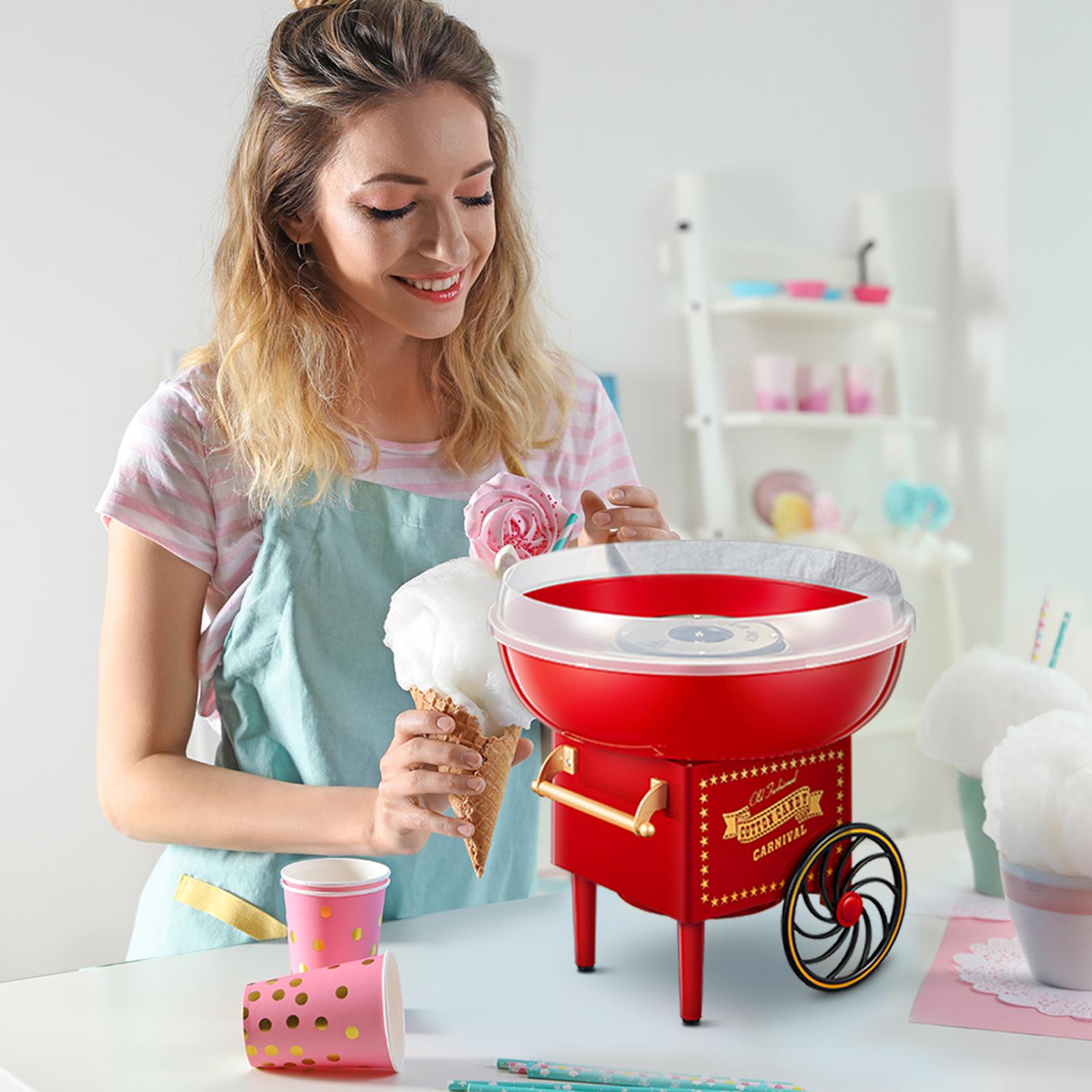 FOHERE Cotton Candy Machine, Home Candy Maker with a Scoop and 10 Sricks for Kid Fun, Family Parties, Chrismas Gift, Red Vintage, Easy to Operate & Clean FOHERE Cotton Candy Machine, Home Candy Maker with a Scoop and 10 Sricks for Kid Fun, Family Parties, Chrismas Gift, Red Vintage, Easy to Operate & Clean
