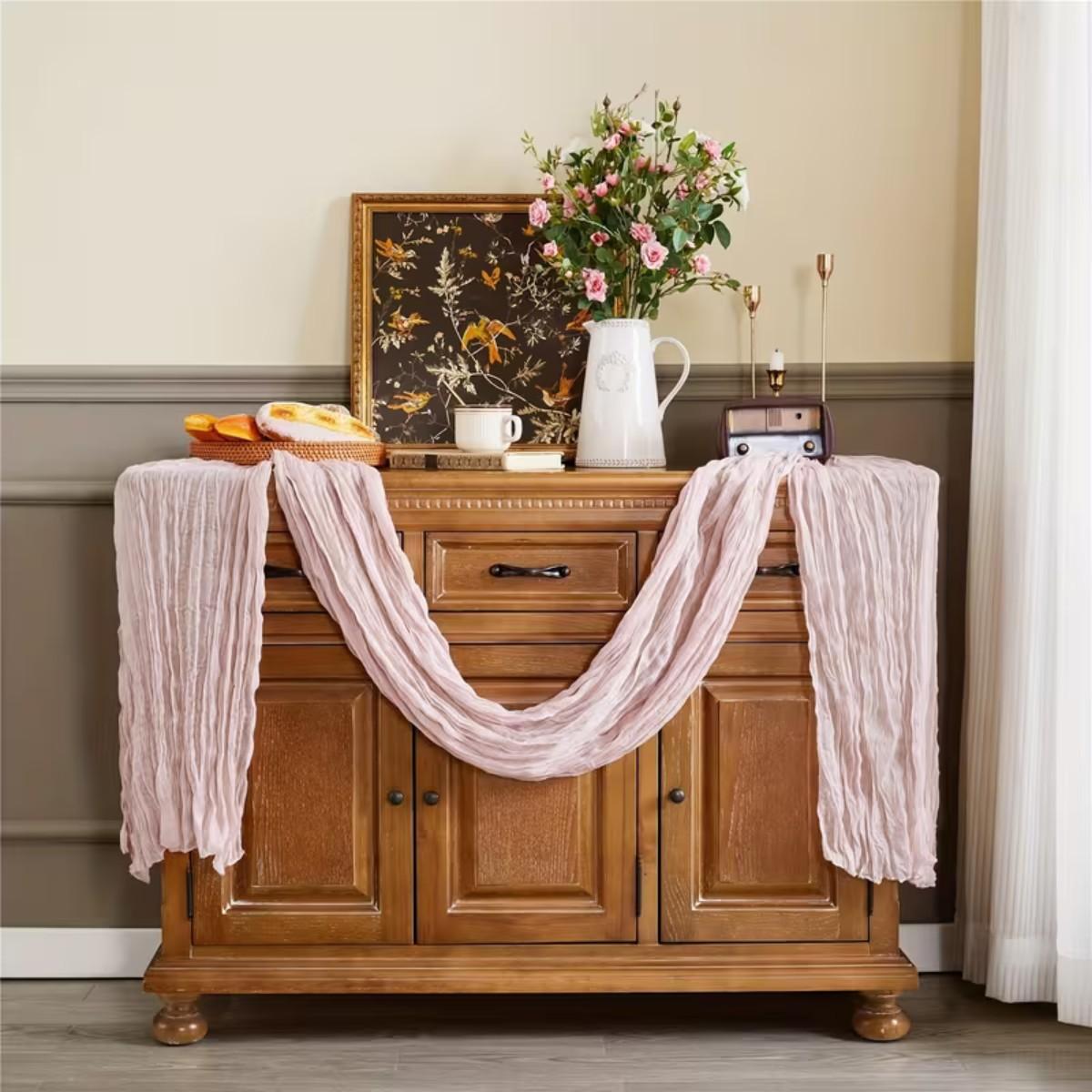 Solid Color Table Runner, Minimalist Polyester Table Liner, Dining Table Decor, Secret Santa Gifts for Women, Valentine's Day, Christmas