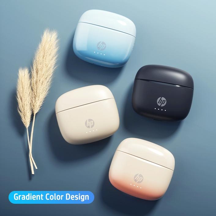 HP Wireless Earbuds, True Wireless Headphones, Semi-In-Ear Design Noise-Cancelling Stereo Bass Earphones, Fitness Earbuds, IPX4 Waterproof Sports Earphones