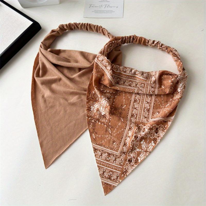 6pcs Hair Bandana for Women Hair Scarf Headband Bandana Double Layer Triangle Head Kerchief Boho Hair Band,summerwins Boho Style Shawl tiktokshopbacktoschool