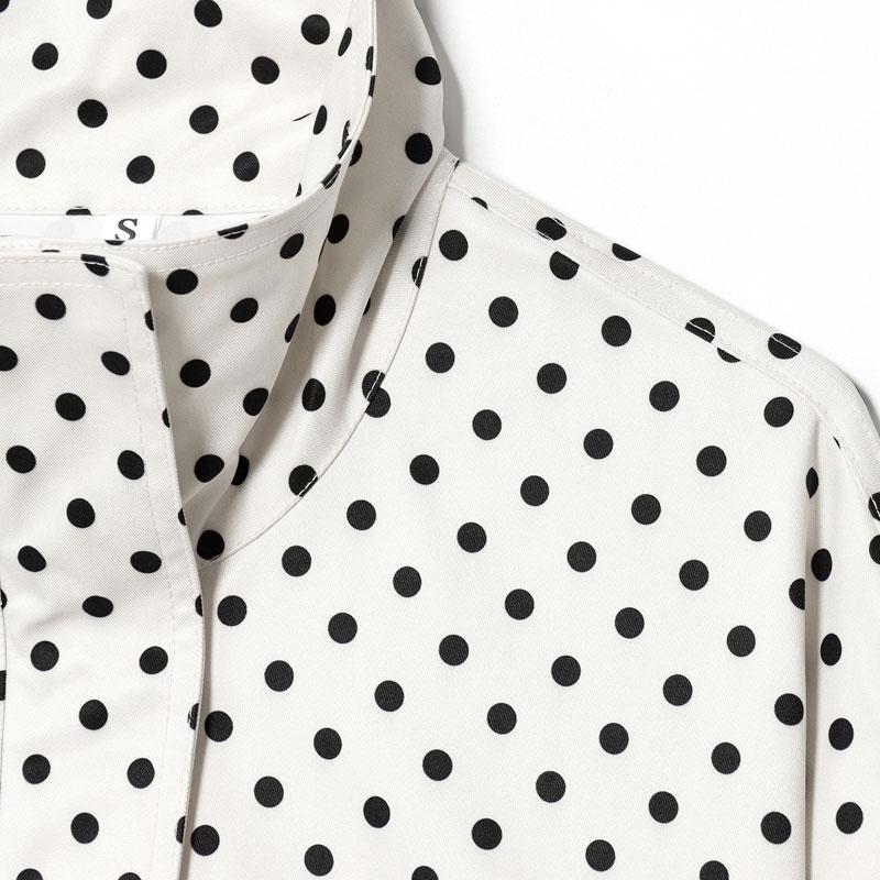 Summer Women's Polka Dot Blazer Jacket, Y2K Street Style Spot Design, Fashionable Long Sleeve Top for Casual & Vacation Wear