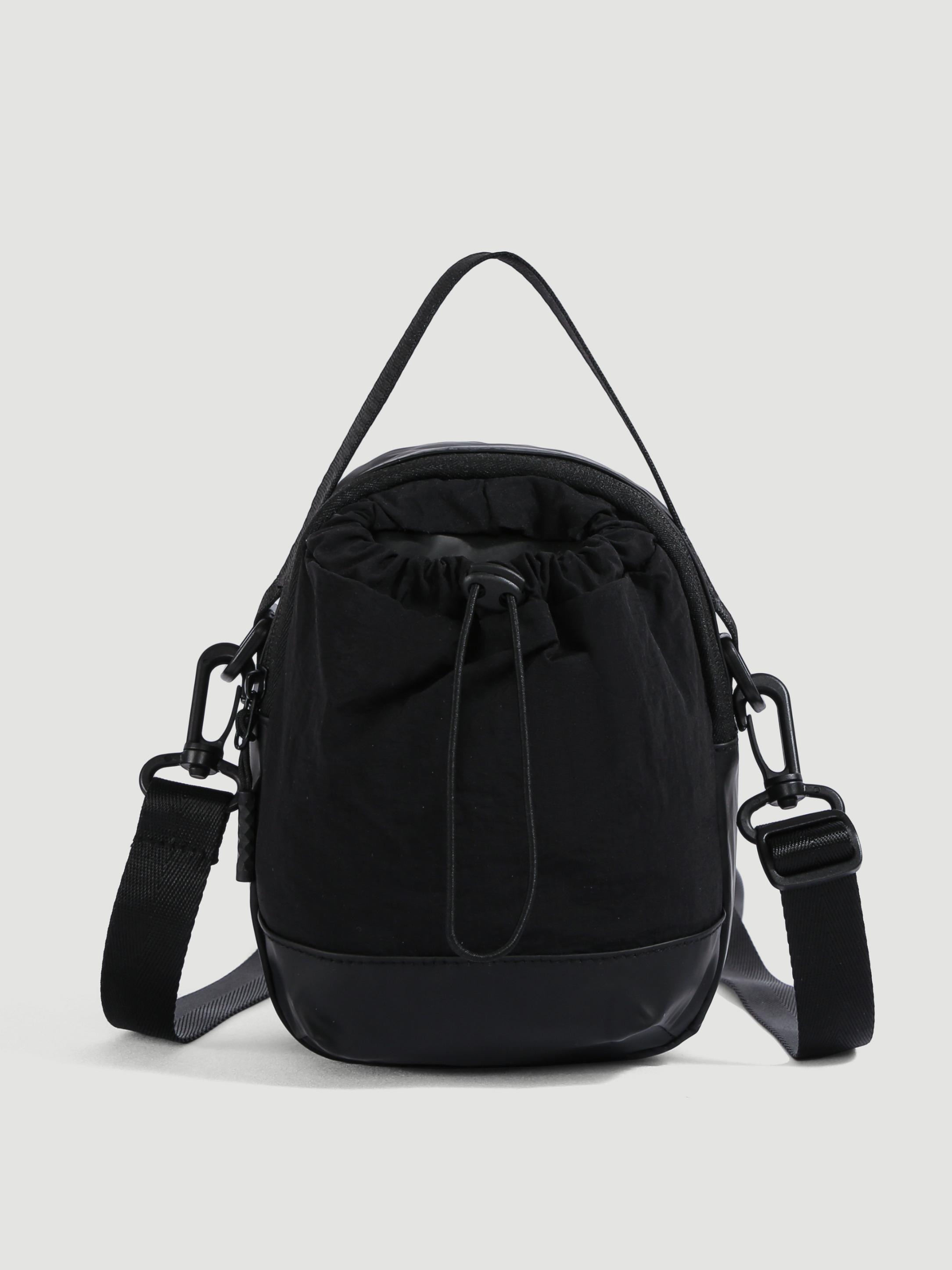 Women's Outdoor Mini Shoulder Bag, Casual Sporty Handbag, Drawstring Crossbody Bag, Travel Phone Pouch, Commuter Bag for All Seasons