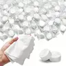 Portable Disposable Mini Compressed Towels, Pearl-Pattern Coin Tissue Tablets for Travel, Camping, Hiking, Sports, Beauty Salon and Home, Lightweight Hand Wipes and Face Towelettes, Compressed Paper Towels