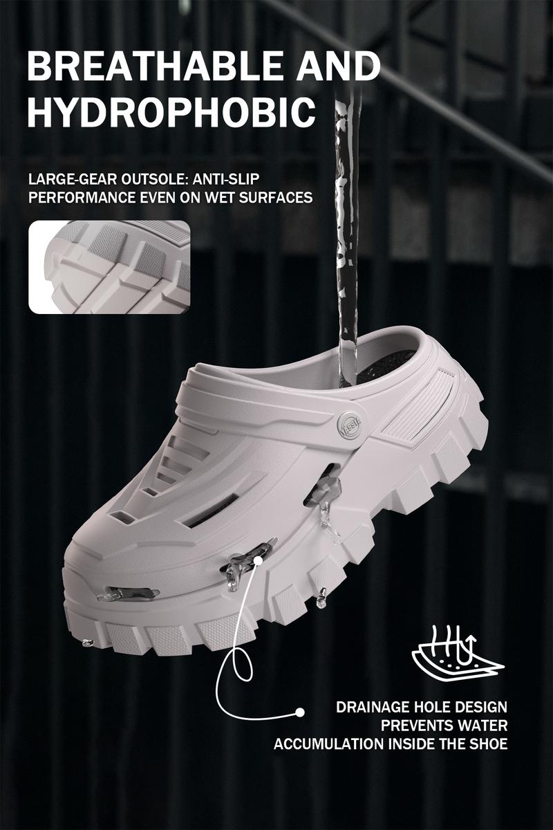 YASSIA Cloud Unisex Fashion Slippers, mechanical style EVA Non-slip Thick Bottom Beach Sandals, Casual Walking footwear