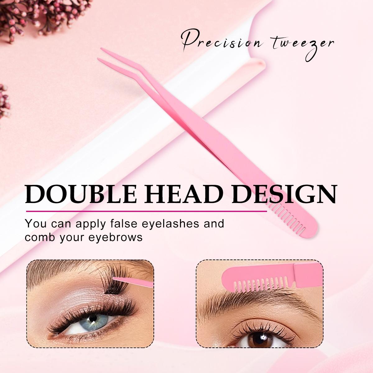 80D Eyelash Growth Kit, Independent Lashes with Dual Glue Tweezers, D Curl Mixed Lengths, Non-Toxic, Easy Application, Perfect for Home Makeup