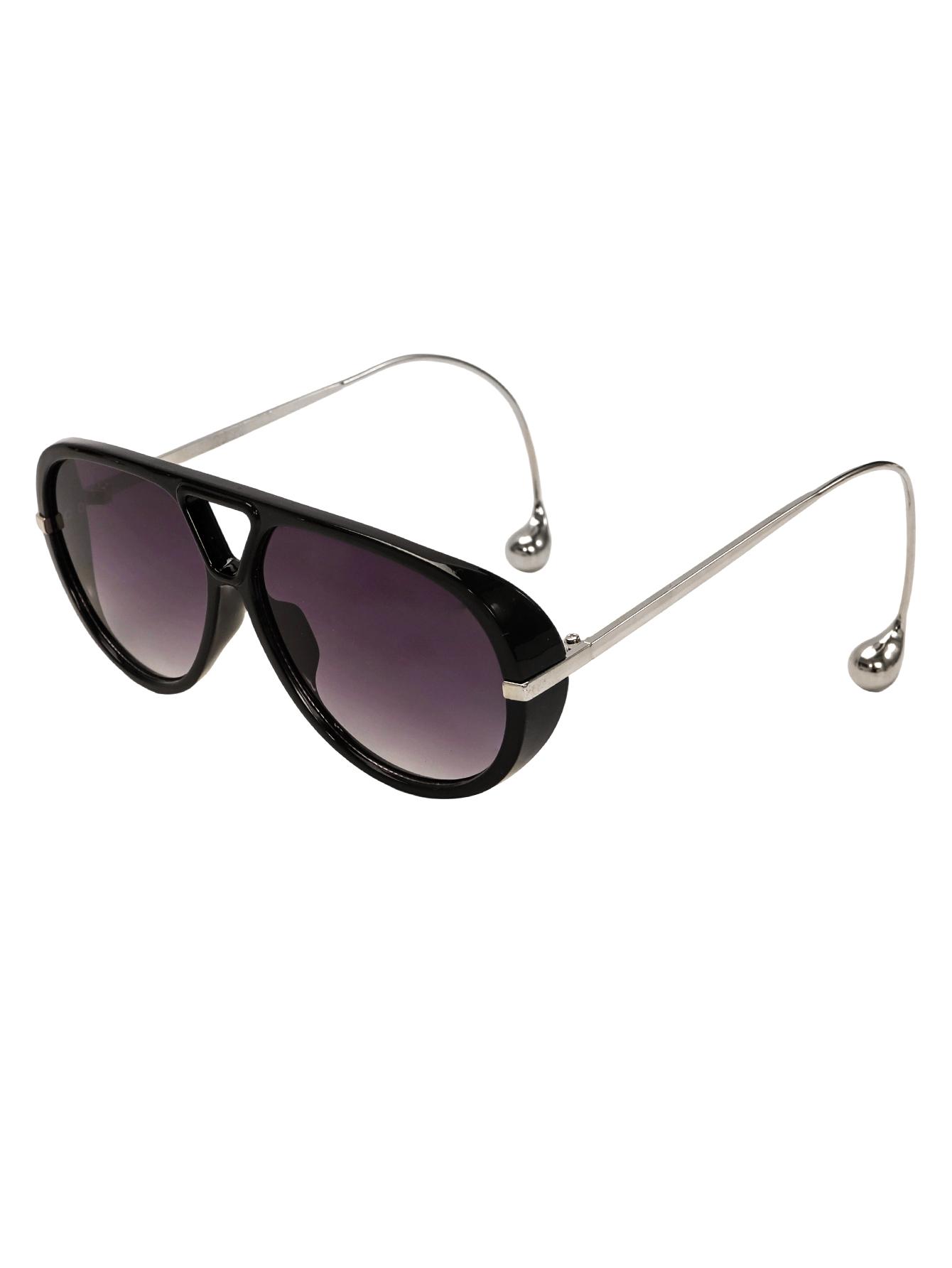 Oversized Retro Aviator Sunglasses UV400 Protection Shield Frame EunoiaLens Vintage 70s Oversized Aviator Sunglasses - Unisex  main image 4