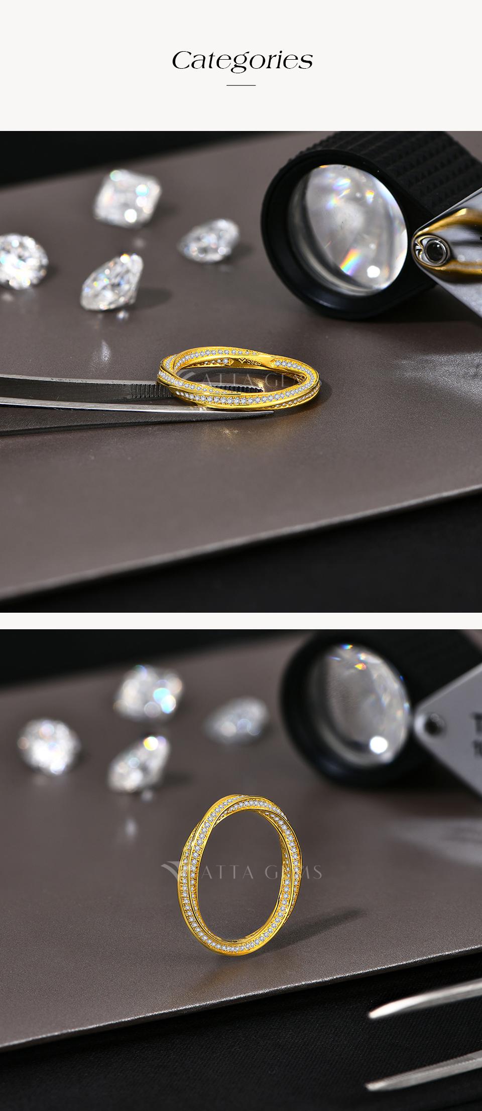 Simple Style 0.8mm D VVS1 Synthetic Moissanite Ring for Women and Men Daily wear beauty Jewelry R220