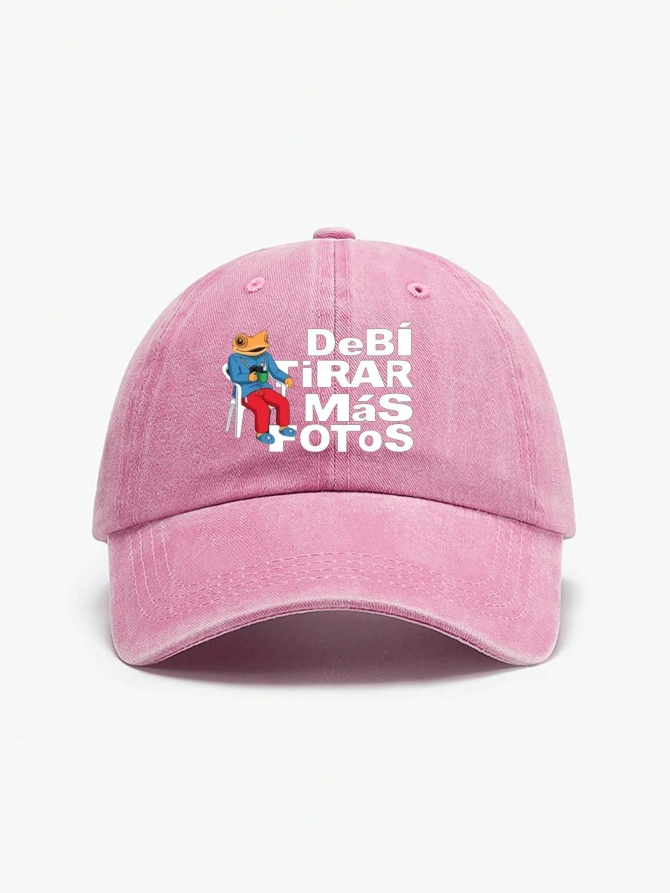 1PC Dtmf Puerto Rico Print Baseball Cap, Casual Vintage Style, Adjustable Lightweight Sun Protection Hat, Ideal for Outdoor Sports & Daily Wear