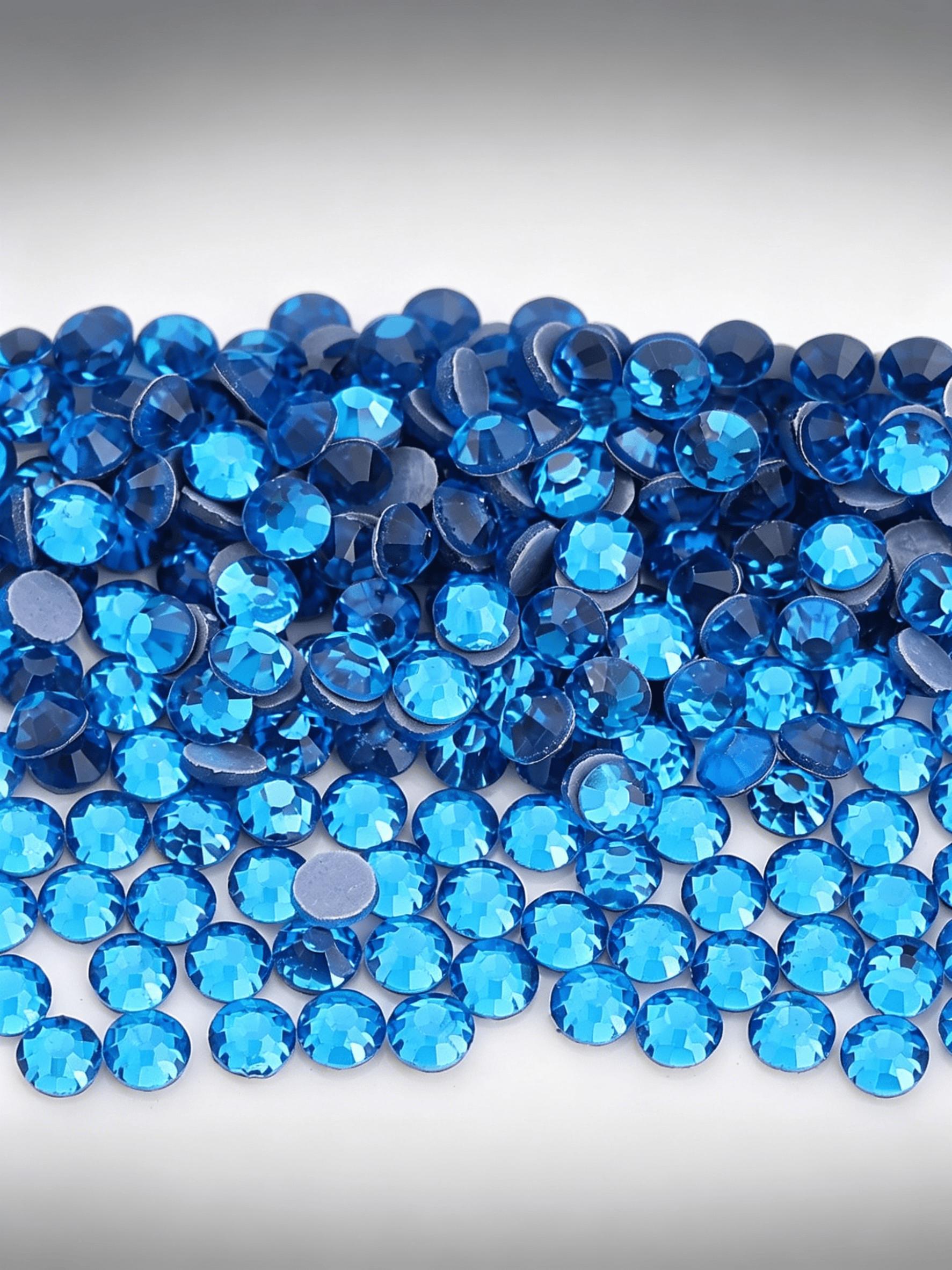 2880pcs Transparent Cape Blue Hot Pressed Glass Rhinestones, DIY Jewelry Accessories, Perfect for Creative Designers, All Seasons