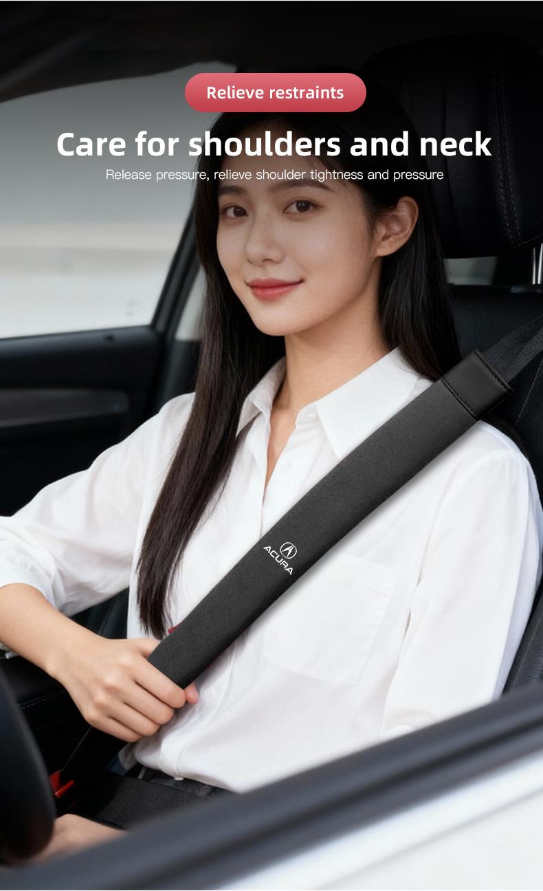 2Pcs Car Seat Belt Safety Shoulder Covers Car Accessories For Acura ADX RDX ZDX Integra NSX MDX TLX CDX ILX RLX TL RL