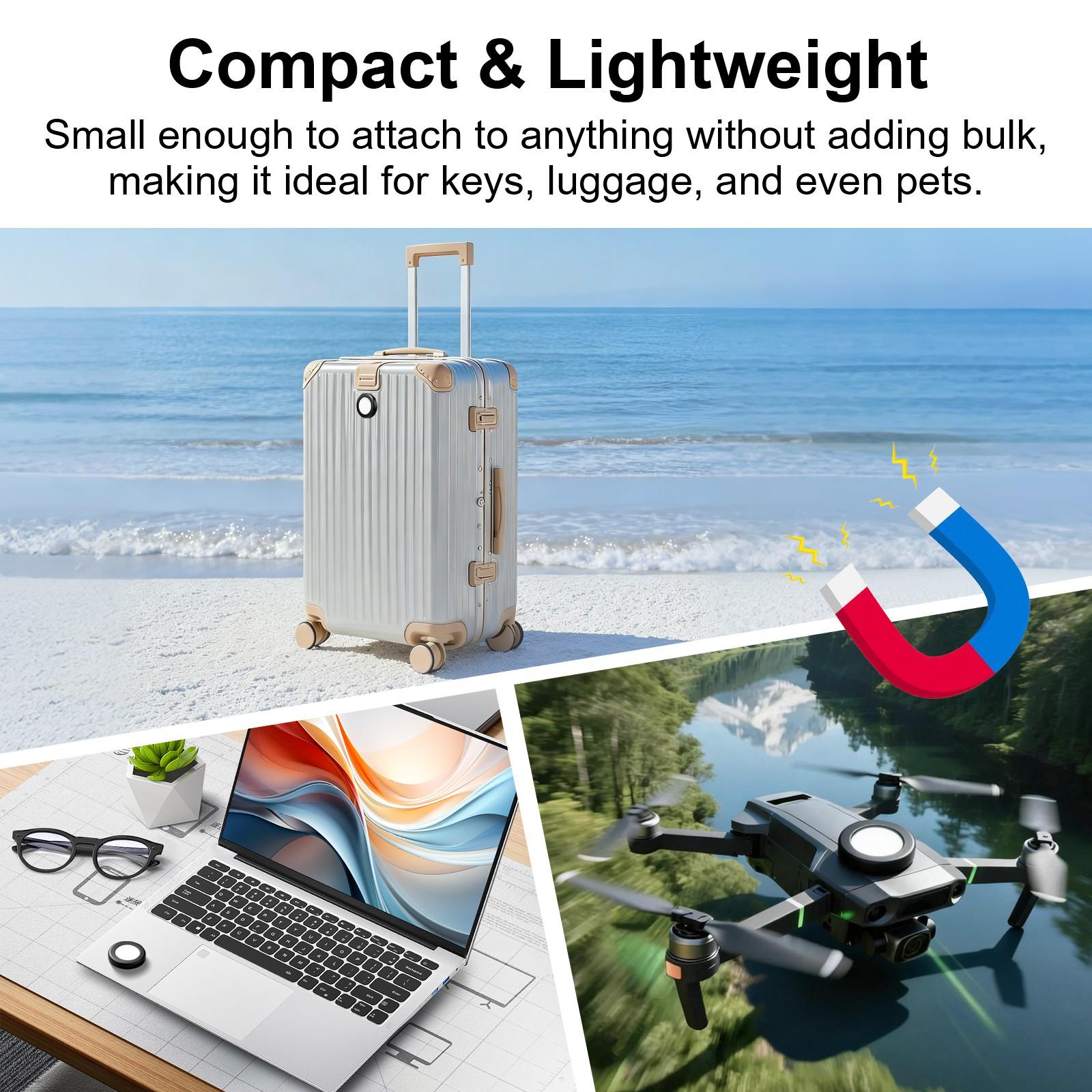 1/2/4pcs Flat Vehicle Locator with Magnetic Case, No Monthly Fee, Global Use, iOS System Only, Suitable for Cars, Bikes, Motorcycles, Pets, Luggage