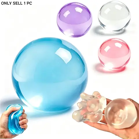 1 Count Coconut Oil Stress Ball, 6cm Stress Relief Squishy Fidget Toy, Soft No Rebound Reusable Squeeze Ball, ADHD Desk Ornament, Squishy Stress Balls, Super Soft Squishy Texture, Squeeze Squishies