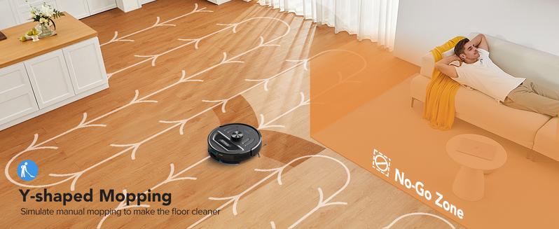 BPMIO B20 Ultra Robot Vacuum Cleaner with Mop 6000Pa Suction 120 Min Runtime LIDAR Navigation Auto Carpet Boost Smart App Control Multi Function Vacuuming