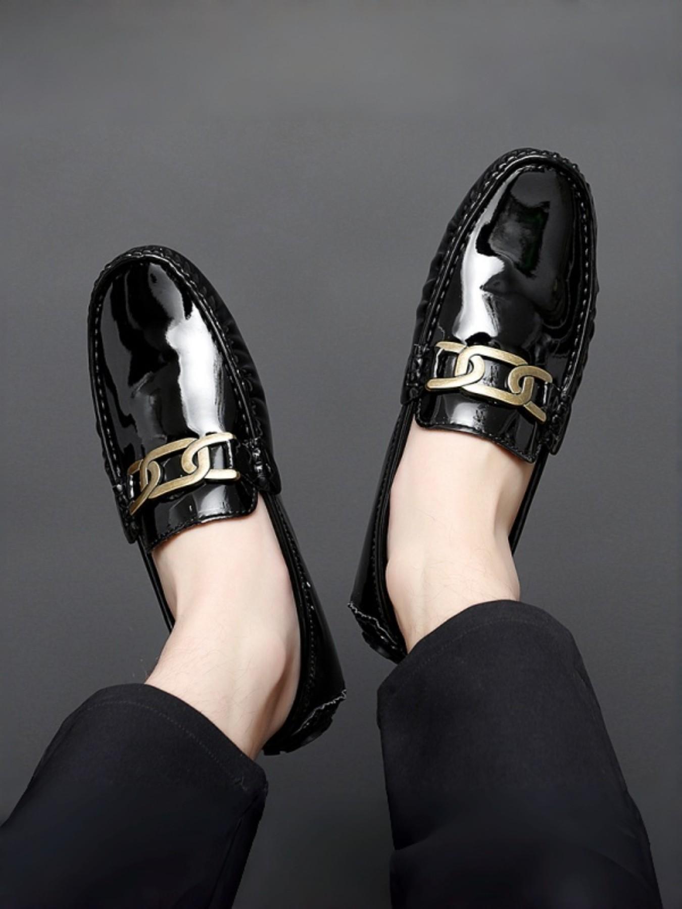 Men's Slip-On Moccasin Shoes, Hand Stitched Details, Cushioned Insoles, Casual Date & Streetwear, Trendy Durable Footwear