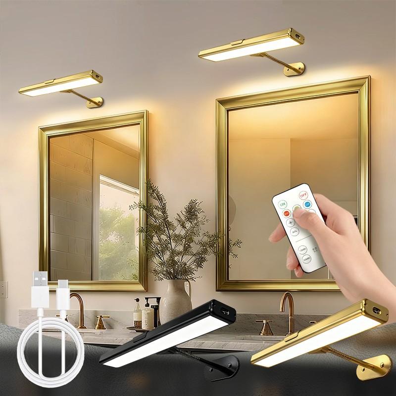 Adjustable Light Picture Lamp with Controller and Timer, USB Rechargeable Wall Lamp for Mural Art Gallery Painting Portrait Walls, Picture Lights