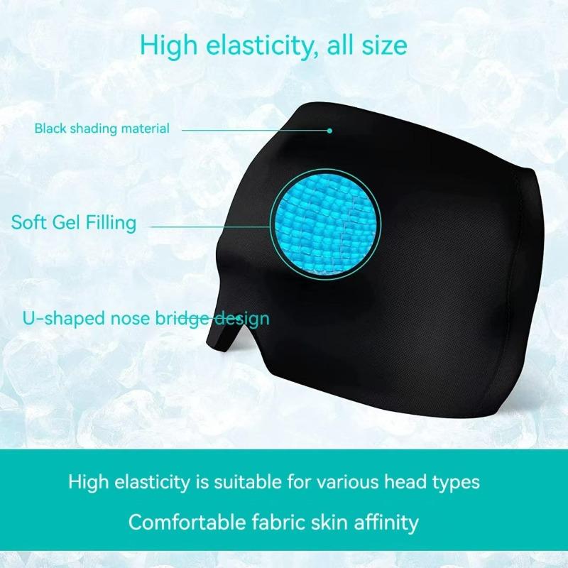 Cooling Gel Headband for Comfort, Perfect for Relaxation at Home or Office, Uncharged Manual Operation, Great Mother's Day Gift, Headband Sleep Mask