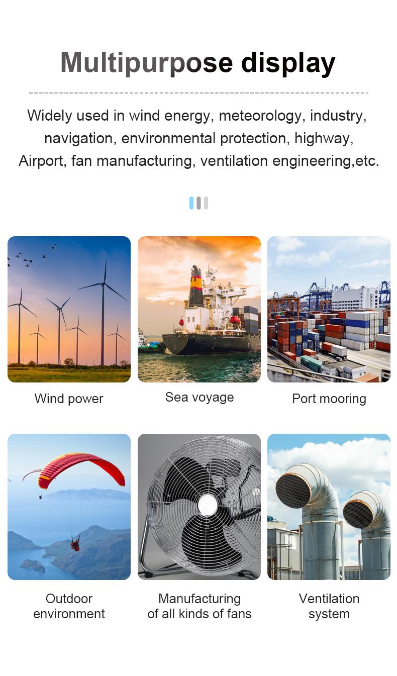 Mestek AM10 Digital Anemometer Wind Speed Gauge Meter Five Modes Rotate Wind Speed temperature measure 5 Unit m/s MPH FPM KNT KPH Wind Speed Meter