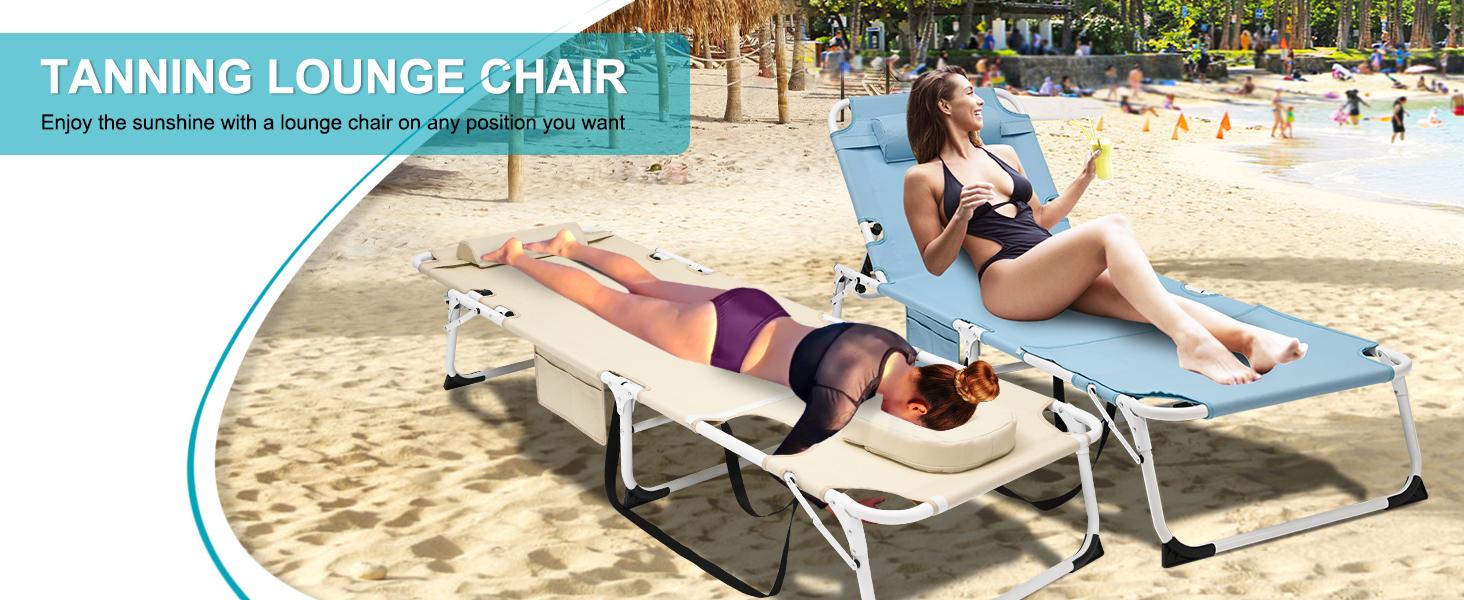 SLSY Oversized Face Down Tanning Chair with Face Arm Hole, Adjustable 5-Position Folding Lounge Chair with 2 Sided Cushion & Pillow, Folding Beach Chair, Folding Camping Cot Bed SLSY Oversized Face Down Tanning Chair with Face Arm Hole, Adjustable 5-Position Folding Lounge Chair with 2 Sided Cushion & Pillow, Folding Beach Chair, Folding Camping Cot Bed