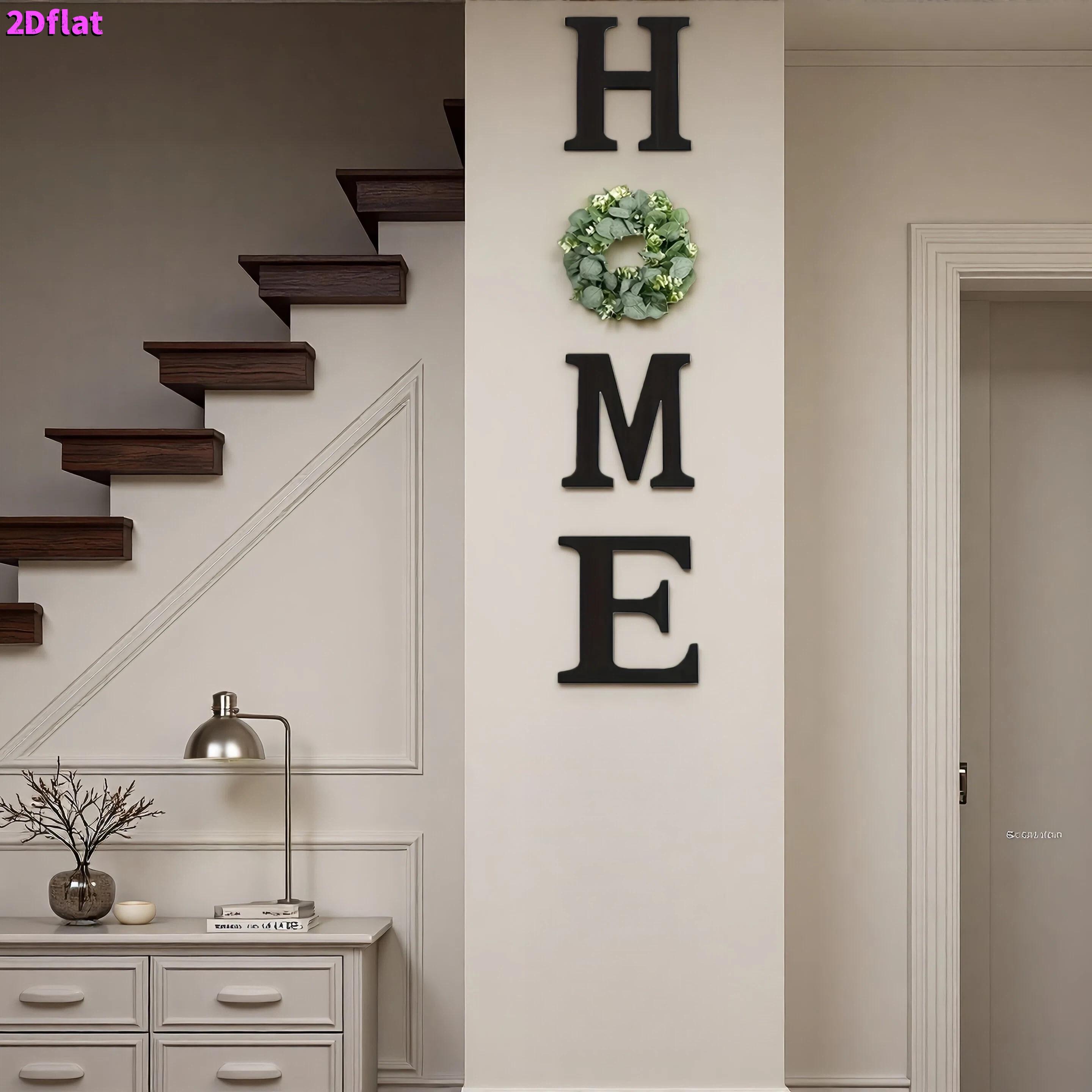 Modern Farmhouse Wooden Letter Sign: Rustic Wall Decor for Living Rooms and Kitchens, a Perfect Gift Idea for Housewarmings and Christmas, Indoor Home Decoration