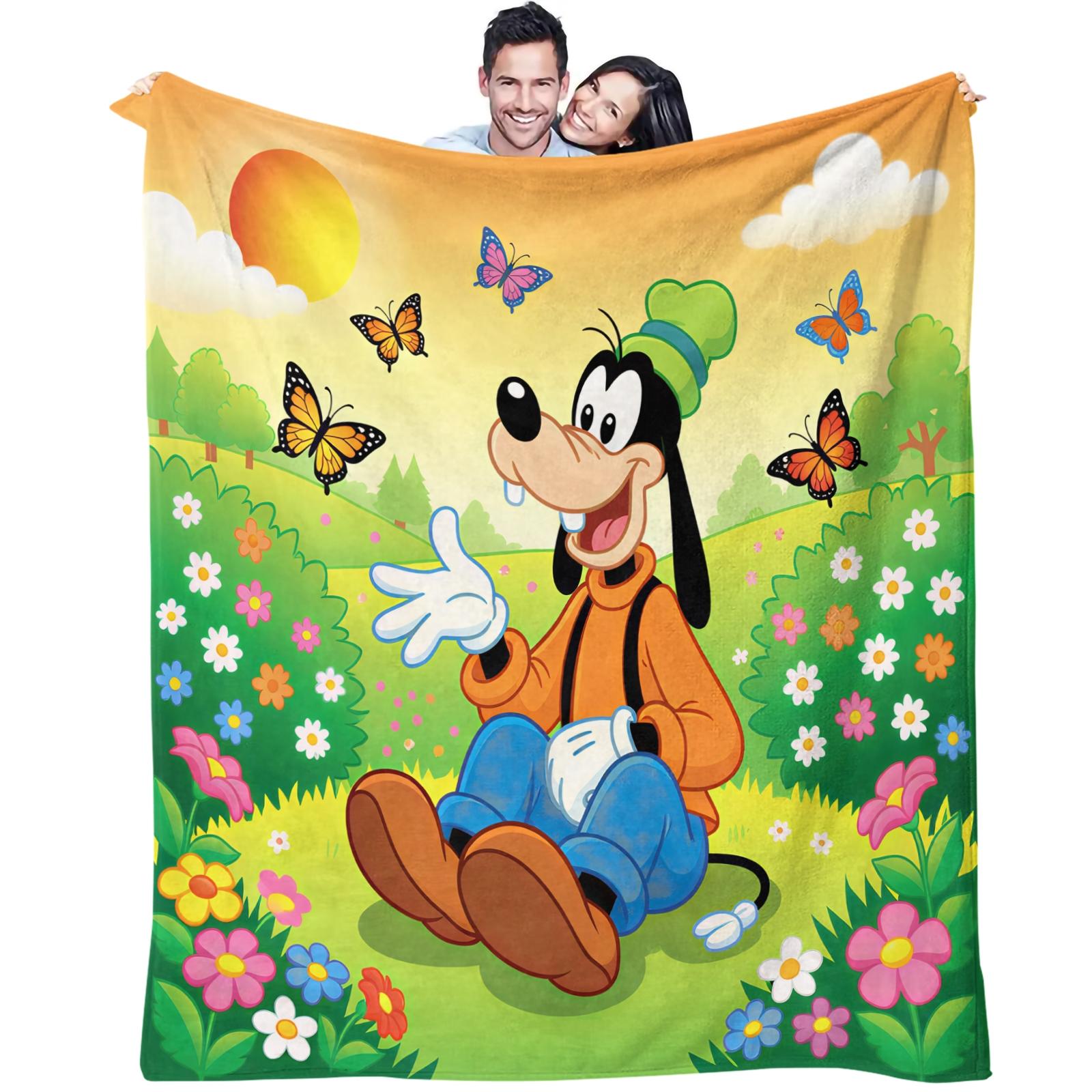 Goofy Pattern Blanket, All-Season Use, Suitable for Bed Sofa Car Room Decor, Perfect Gift, Single-Sided Print Blanket