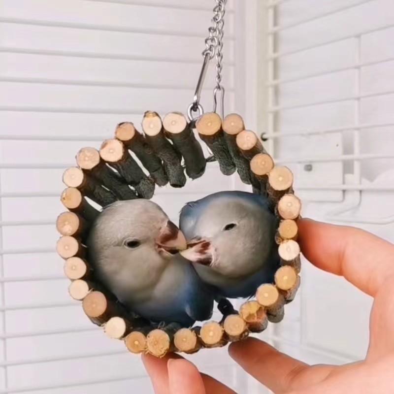 1pc Woven Hide Swing for Small Parrots, Chewable Climbing Toy, Fun Tunnel for Budgies and Lovebirds, Engaging Bird Playtime