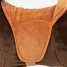 LInor Ride on Horse for Big Kids - 35.43'' Height, Riding Horse Mechanism, No Battery or Electricity, Plush Material, Max Load 165LBS Seat Play Cute