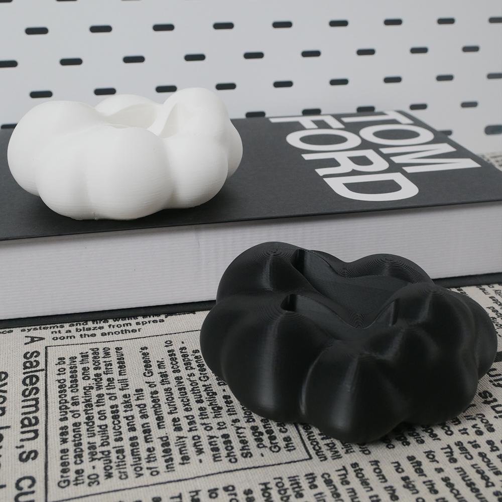 Cloud Remote Control Holder, Modern Storage Box with Soft Cushioned Top/Compatible with TV, DVD, Blu-ray, Space-Saving Decorative Storage Box, Suitable for Living Room, Bedroom