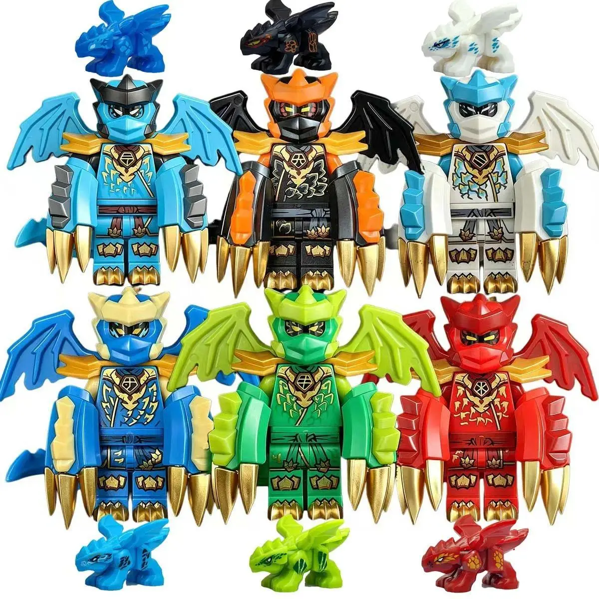 Dragon Form ninja Model Bricks Lloyd Kai Mini Puzzle Compatible Assemble Action Figures Movable Toy Building Blocks Ornament