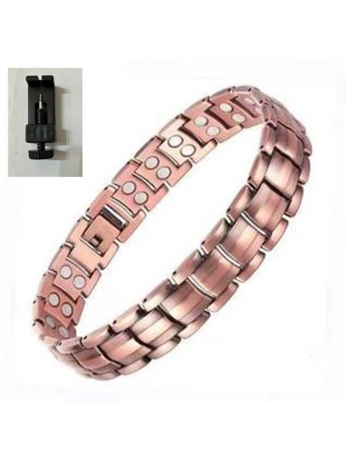 New European and American detachable double-row magnetic stone bracelets for men and women, 15mm couple bracelets