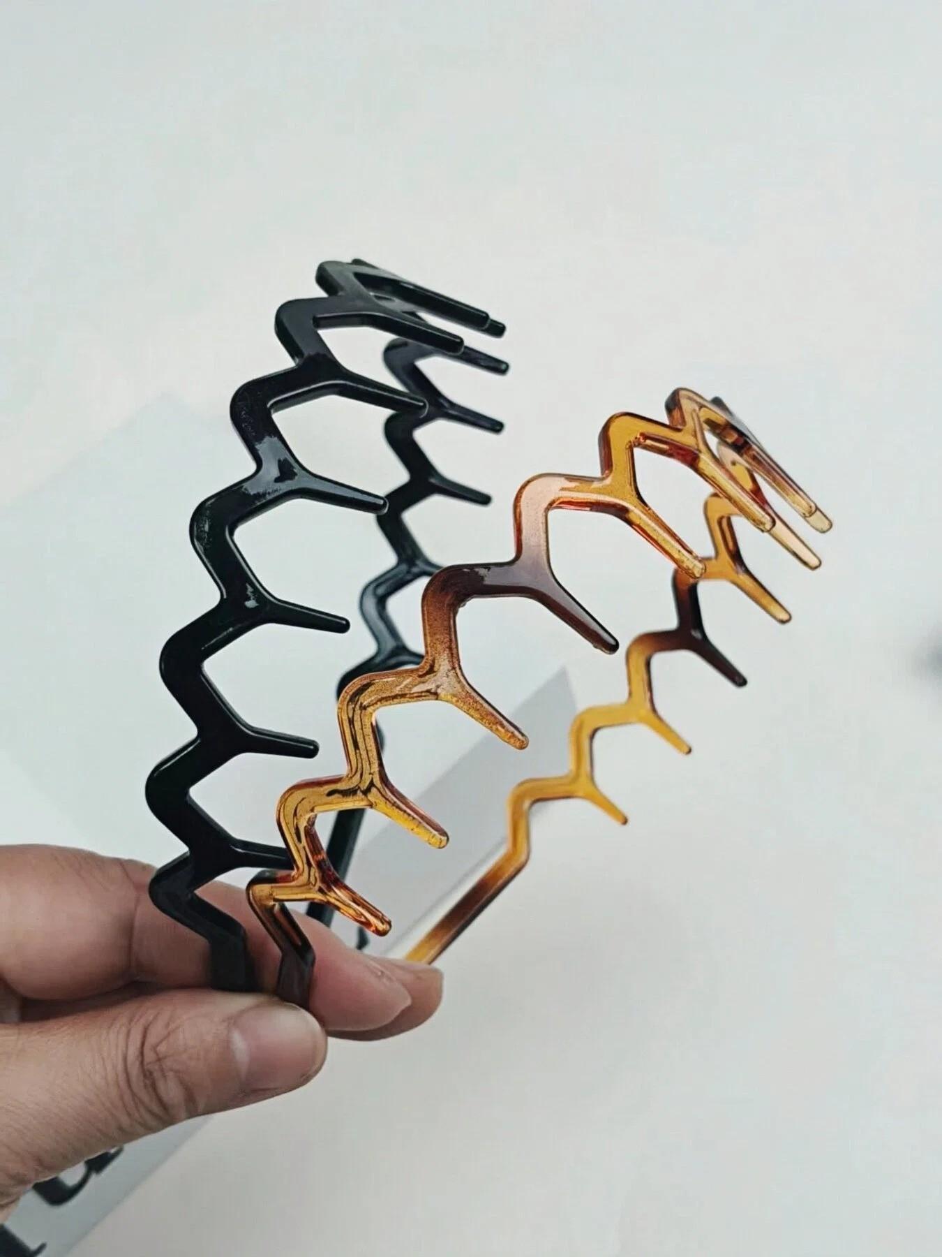 4pcs/2pcs Wavy Serrated Headbands, Wide Leopard Print Minimalist Non-Slip Headbands, Unisex, Hair Care Accessories, Headbands, Zigzag Headbands, Hair Accessories Hairband