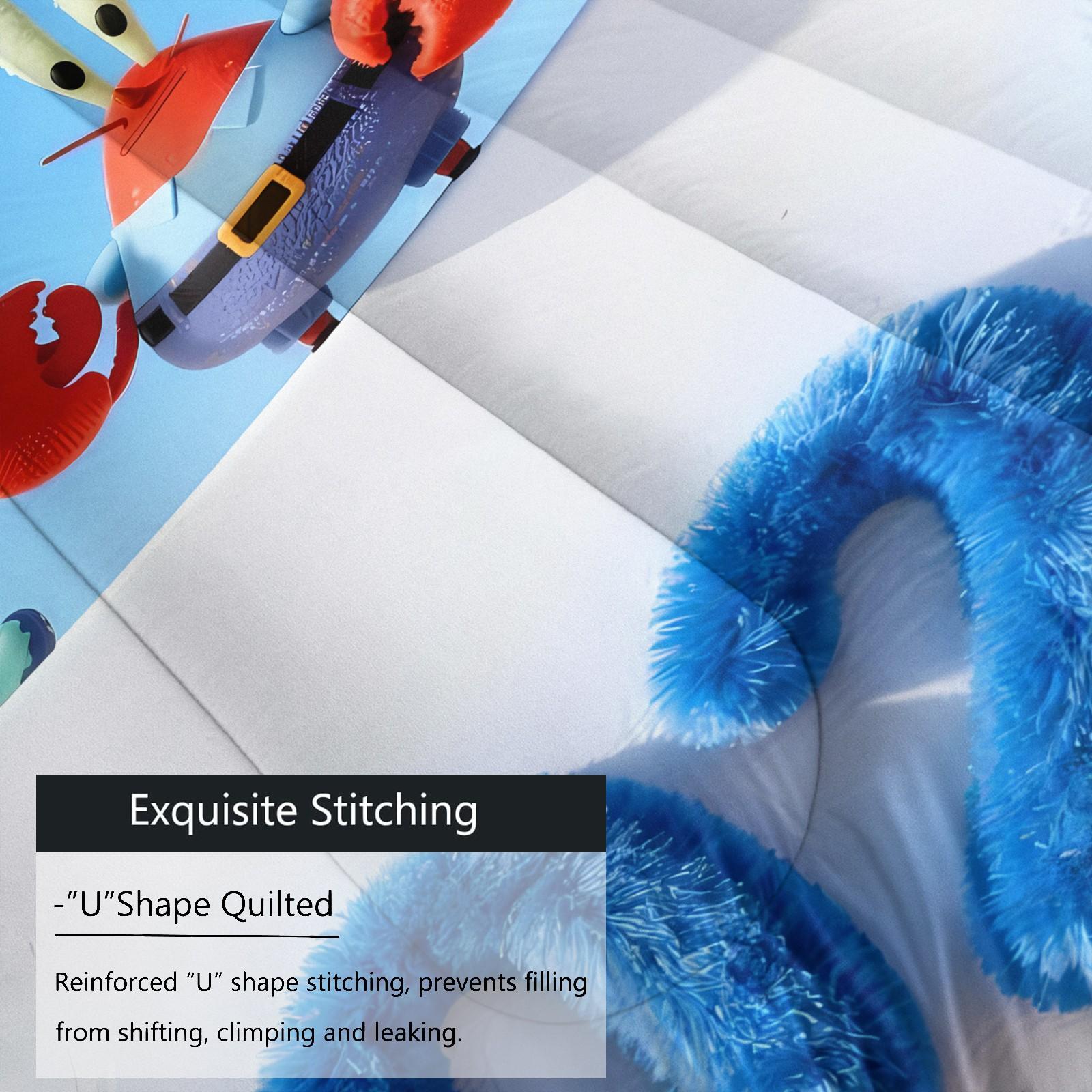 2026 Spongebob Squarepants Pattern Comforter Set, Soft And Durable Bedding Set, Includes 1 Comforter And 1 Or 2 Pillow Cases, Daily Holiday Birthday Gift Bedroom Decorations For Kids And Adults