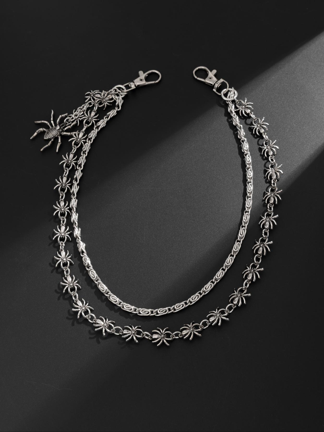 Men's Punk Spider Pendant Pants Chain, Fashionable Hip Hop Jewelry for Halloween Gift, Unique Party Accessory for Stylish Look