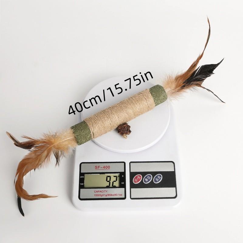 Pet Toy Cat Chew Stick, Hemp Rope Wood Mint Catnip Teeth Cleaning, Indoor Play Oral Stimulation, Ideal for Cats and Adult Cats