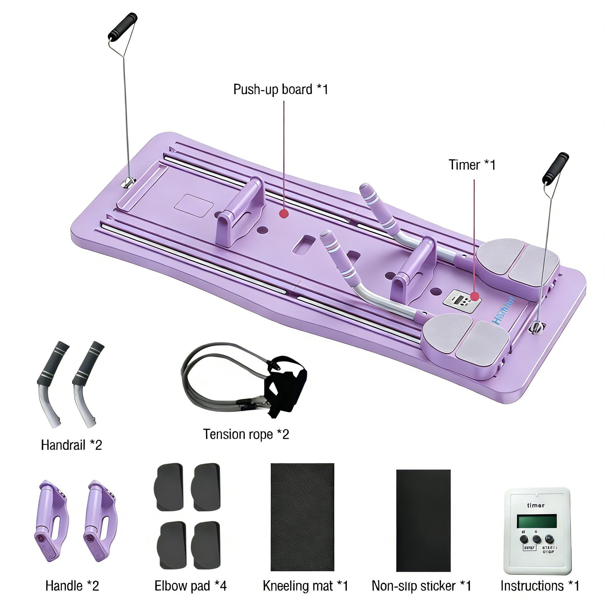 Multi functional home pilates workout tool 4 in 1 ab exercise board pilates board pilates reformer foldable lightweight core training gym fitness equipment