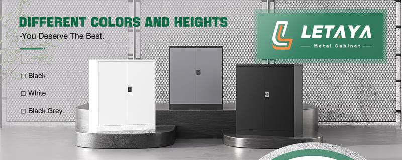 Letaya Metal Storage Cabinets with Lock Door,2 Adjustable Shelves Organizer Steel Storage Cabinets for Home,Office,Warehouse,Garage,Employee Lockers